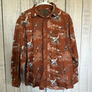 North River Duck Hunting Print Shirts Men’s Medium Long Sleeve Cotton